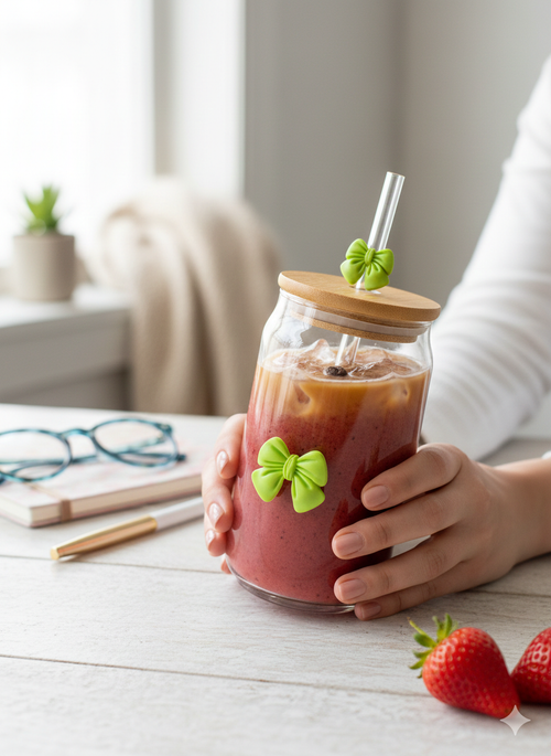 Aesthetic Bow Glass Tumbler