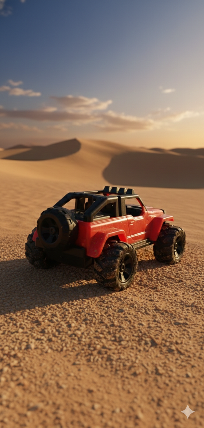 Premium Red Off-Road Monster Jeep Toy – Rugged 4x4 Styling