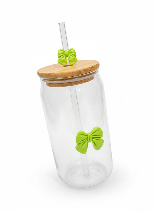 Aesthetic Bow Glass Tumbler